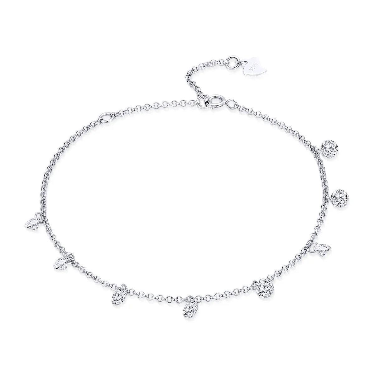Pandora Style Silver Contracted Elves Chain Slider Bracelet - SCB103