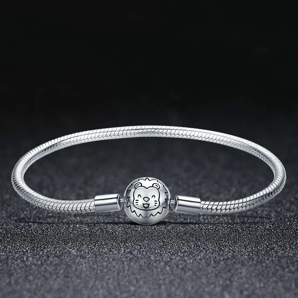 Pandora Style Silver Cute Lion Chain Bracelet - SCB054