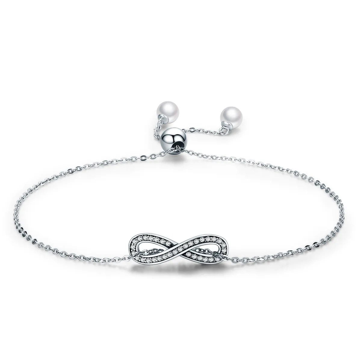 Pandora Style Silver Endless Elegance Chain Slider Bracelet - SCB056