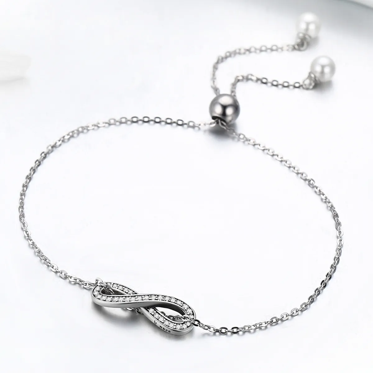 Pandora Style Silver Endless Elegance Chain Slider Bracelet - SCB056