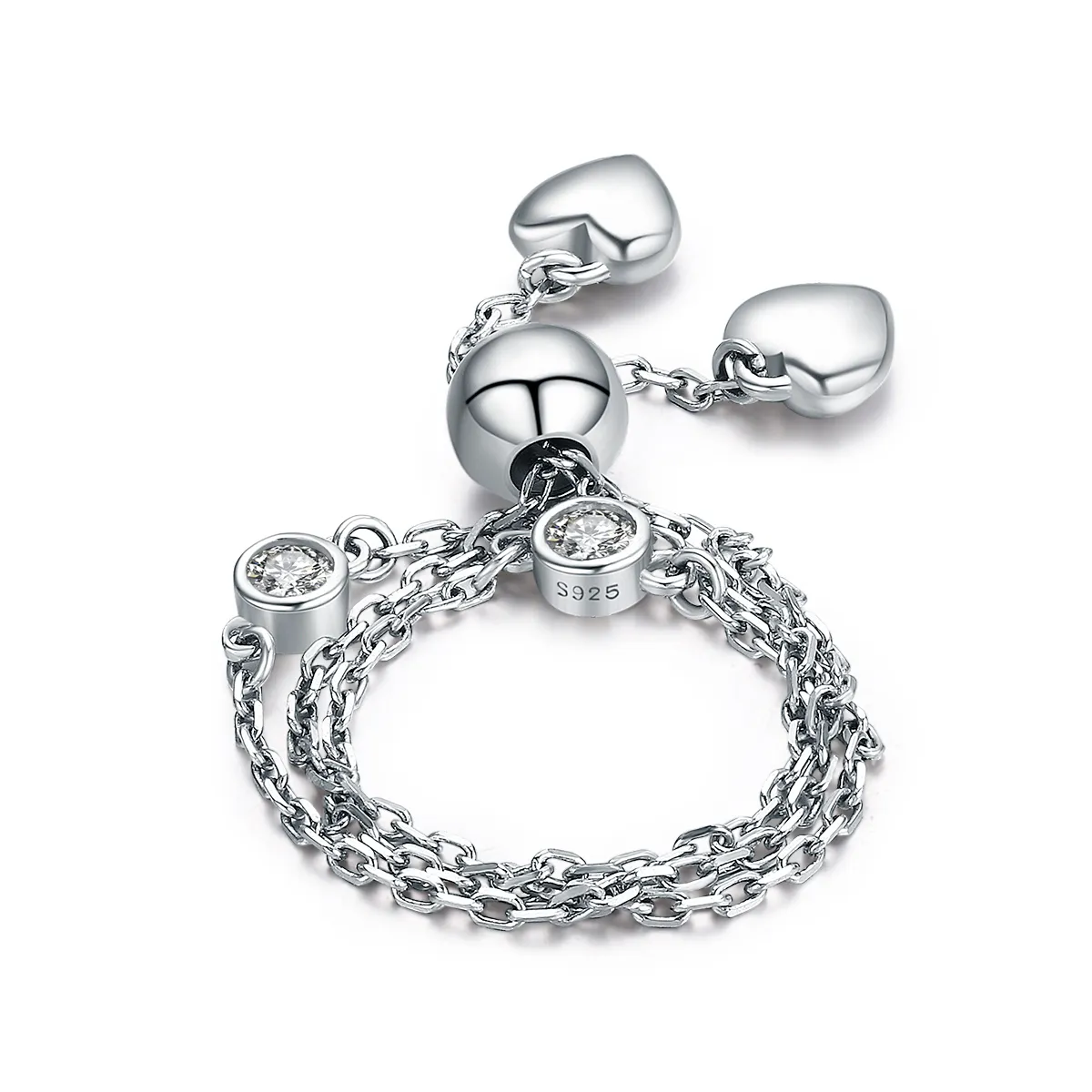 Pandora Style Silver Entwined Bright Galaxy Slider Bracelet - SCB032