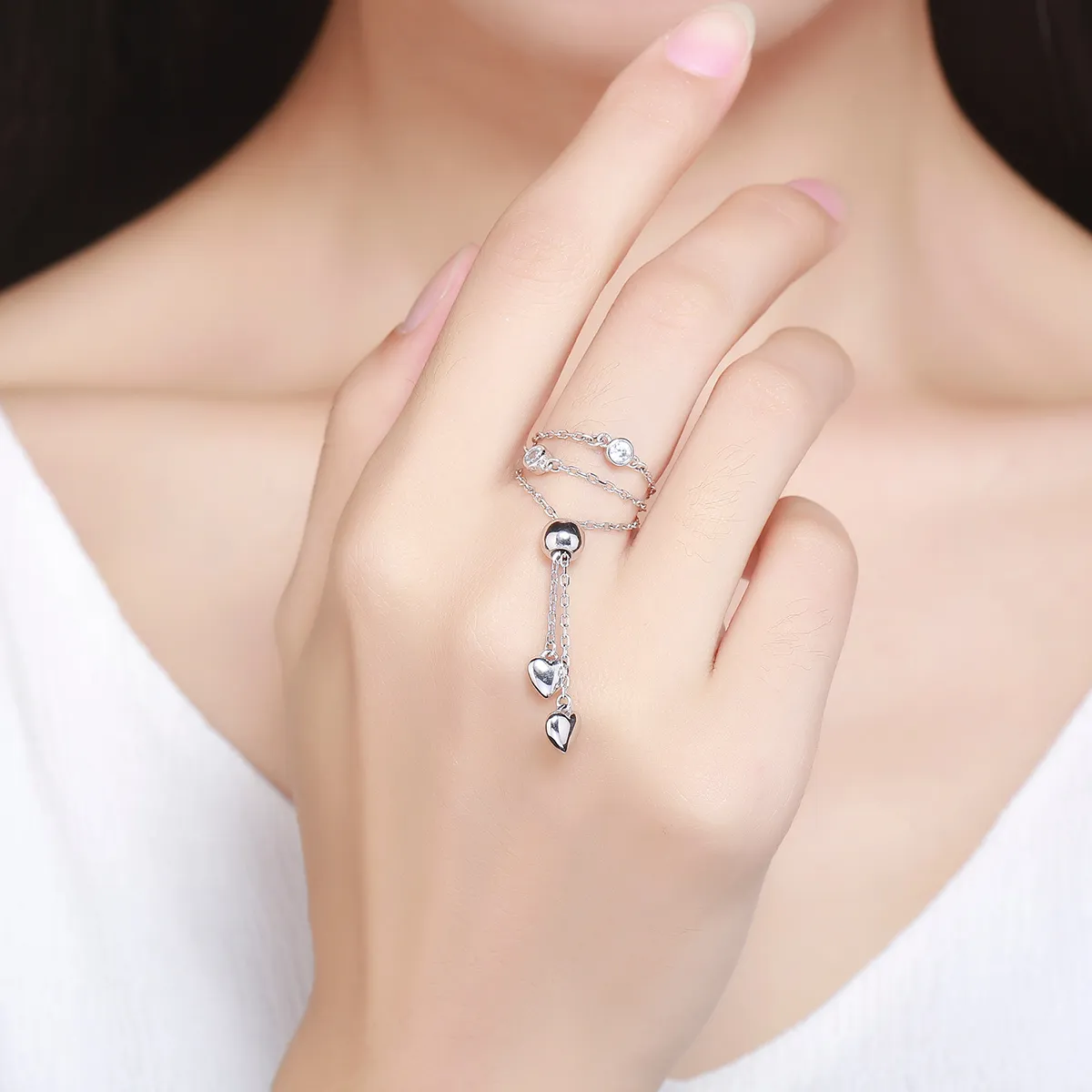 Pandora Style Silver Entwined Bright Galaxy Slider Bracelet - SCB032