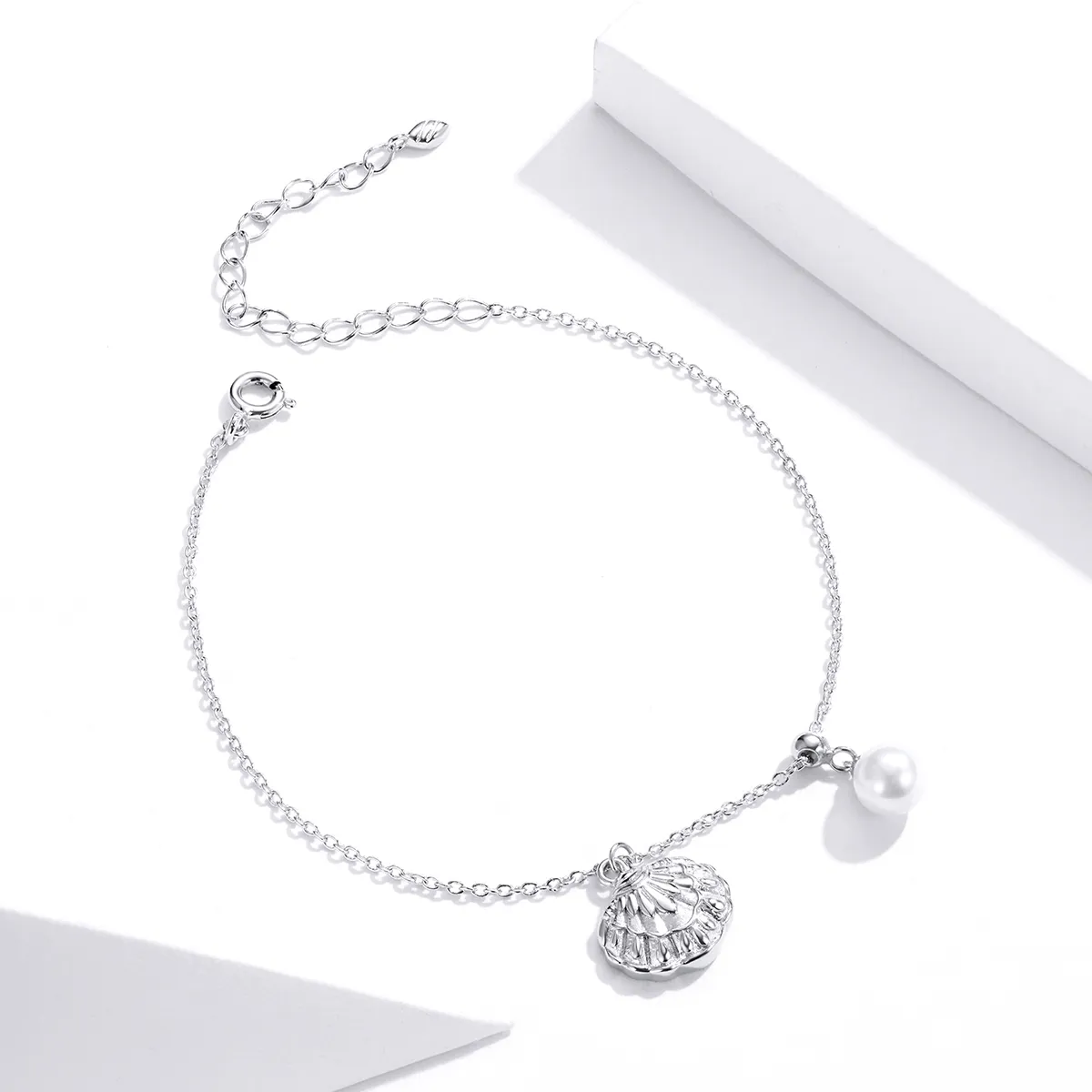 Pandora Style Silver Gift of Sea Dainty Chain Slider Bracelet - SCB179