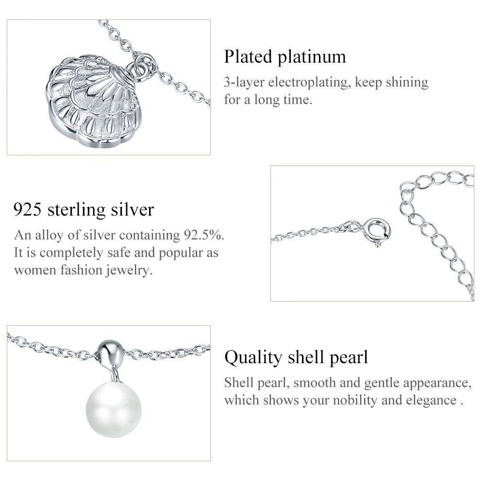 Pandora Style Silver Gift of Sea Dainty Chain Slider Bracelet - SCB179