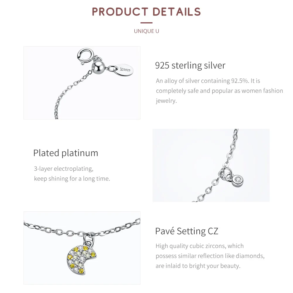 Pandora Style Silver Pac-Man Chain Slider Bracelet - SCB183