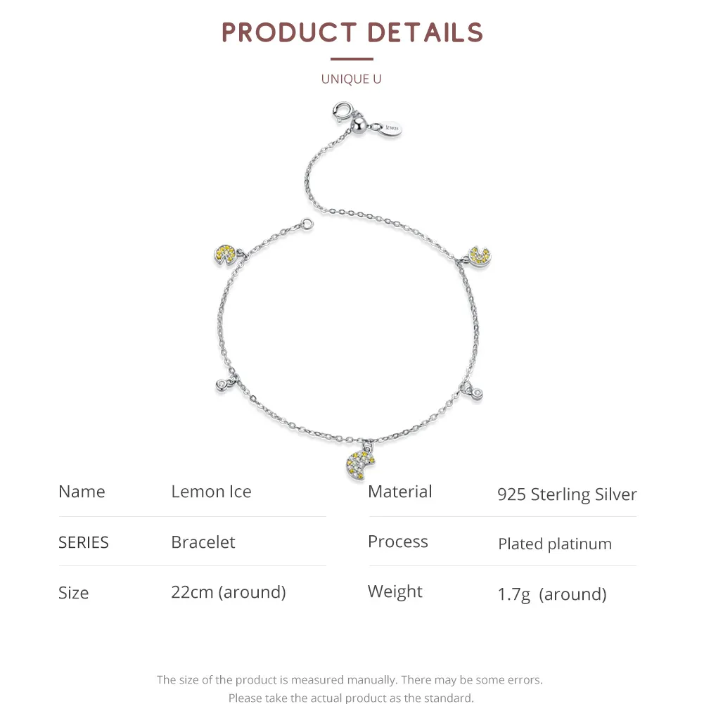 Pandora Style Silver Pac-Man Chain Slider Bracelet - SCB183