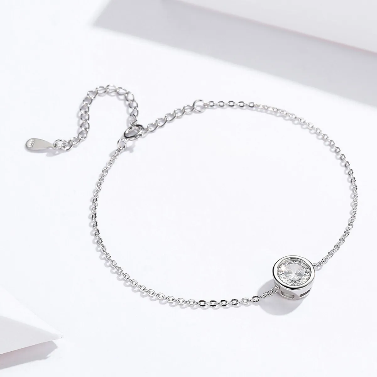 Pandora Style Silver Simple Chain Adjustable Bracelet - SCB157