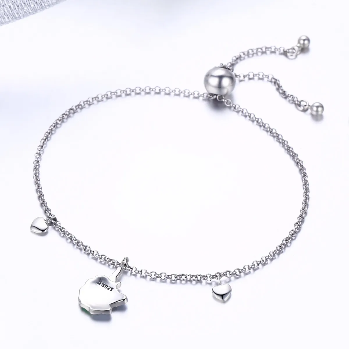 Pandora Style Silver Unicorn Memory Chain Slider Bracelet - SCB106