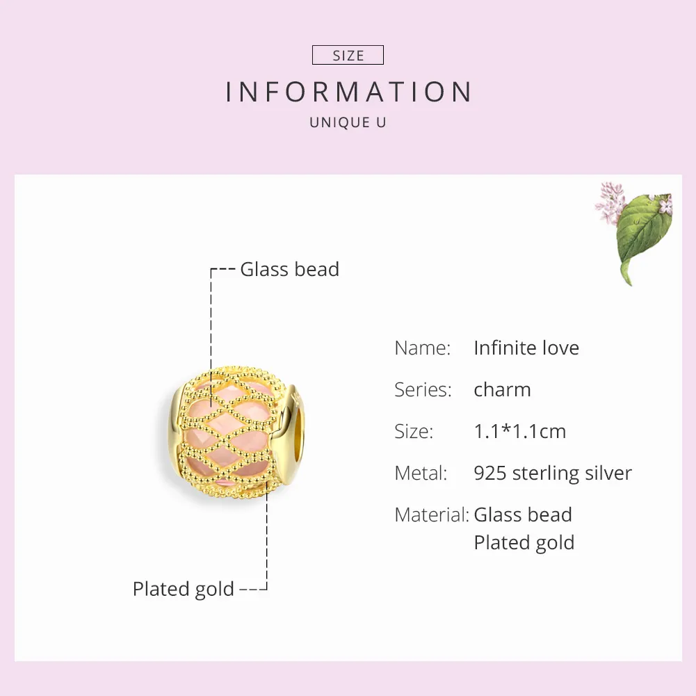 Pandora Style Gold-Plated Infinite Love Charm - SCC1315
