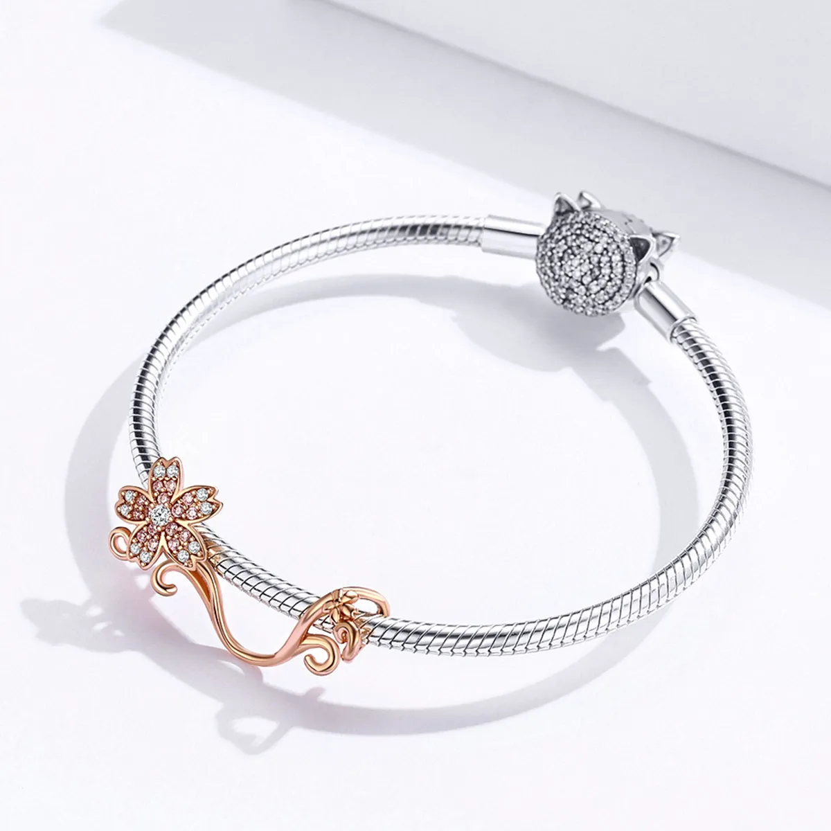 Pandora Style Rose Gold Cherry Blossoms Charm - SCC1033-C