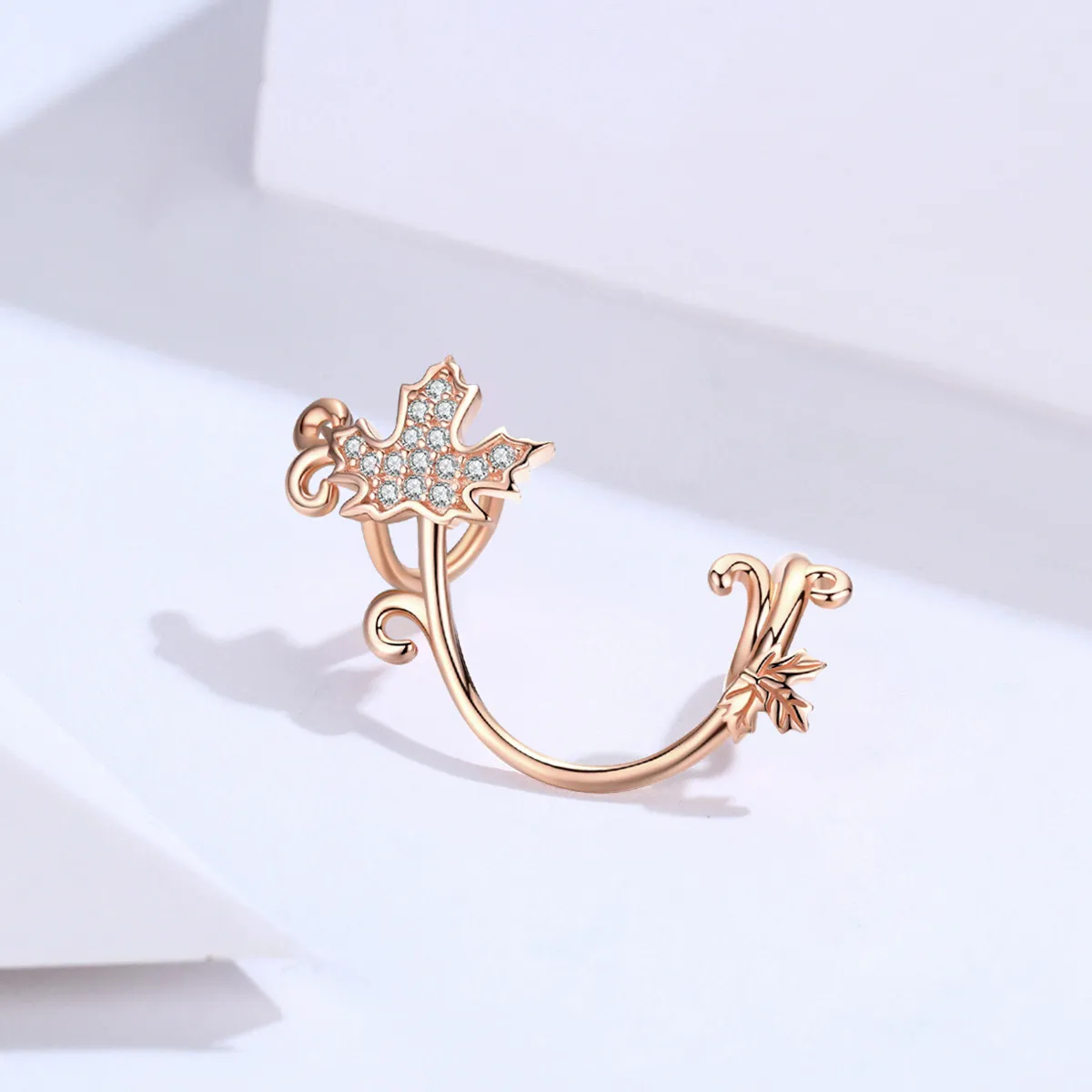 Pandora Style Rose Gold Slient Leaves Charm - SCC1254