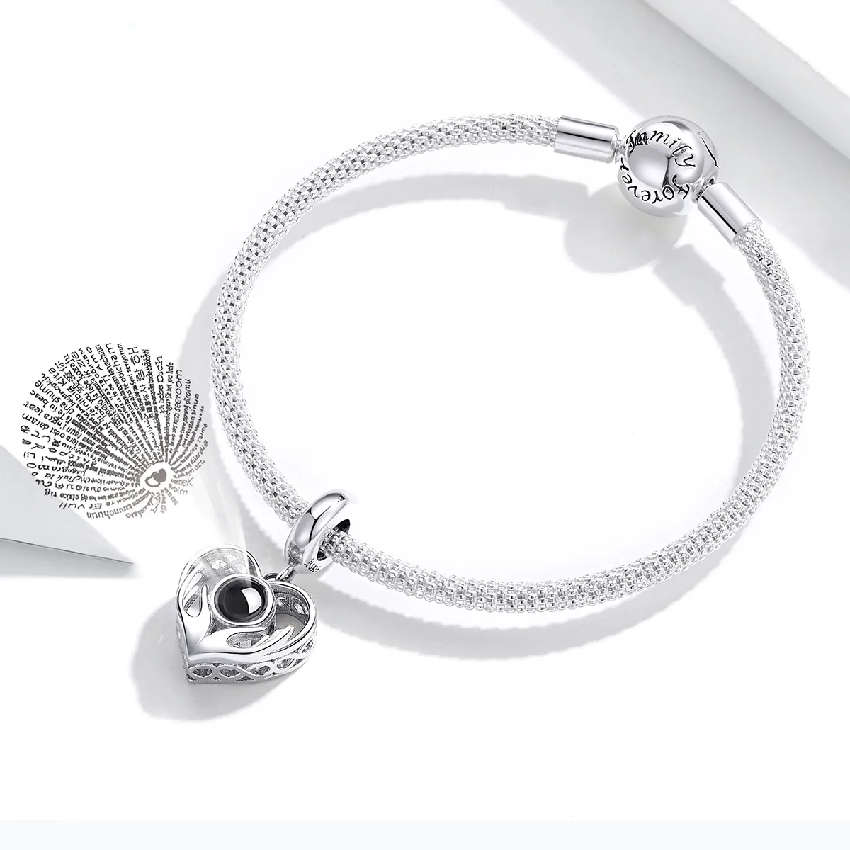 Pandora Style Silver 100 Languages I Love You Dangle - SCC1307