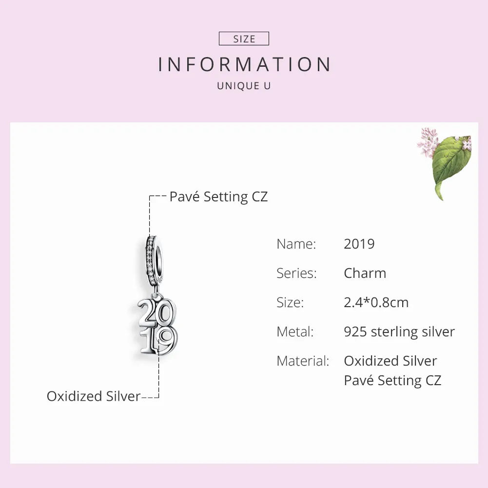 Pandora Style Silver 2019 Dangle - SCC1219