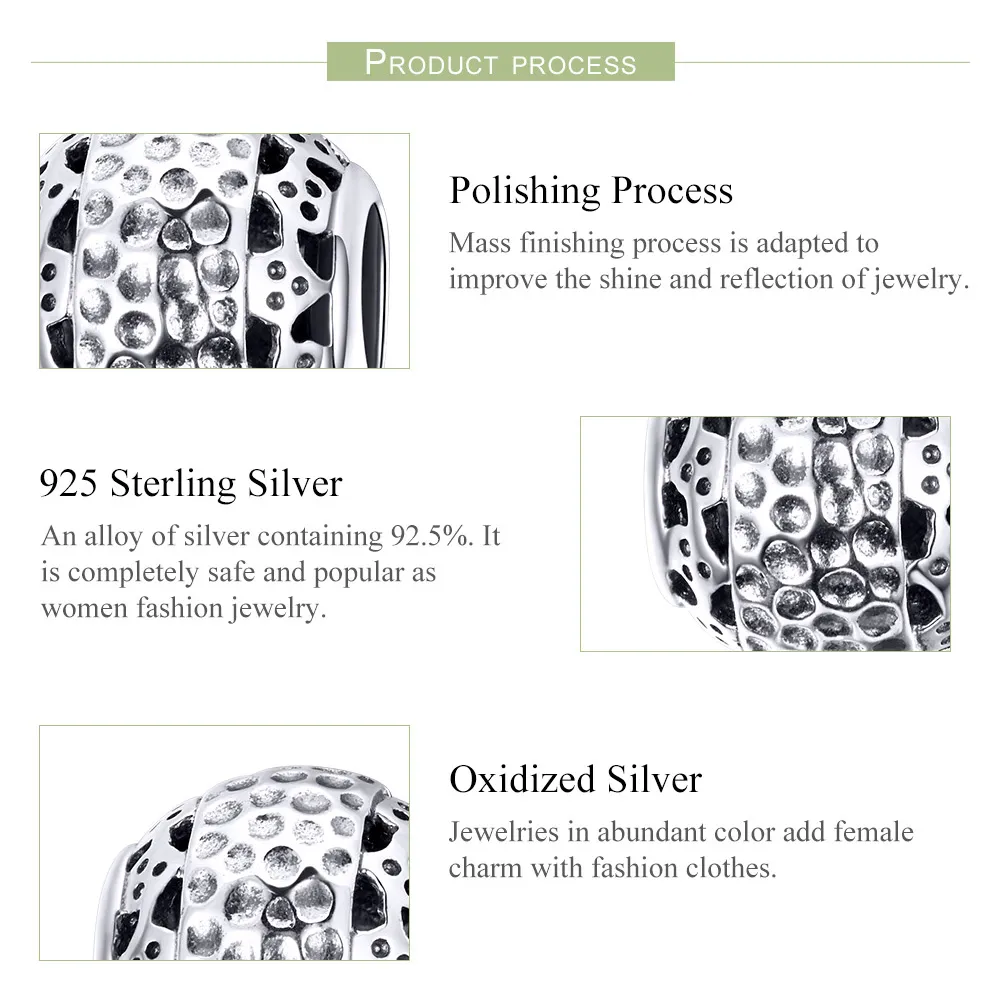 Pandora Style Silver Silver Ball Charm - SCC1035