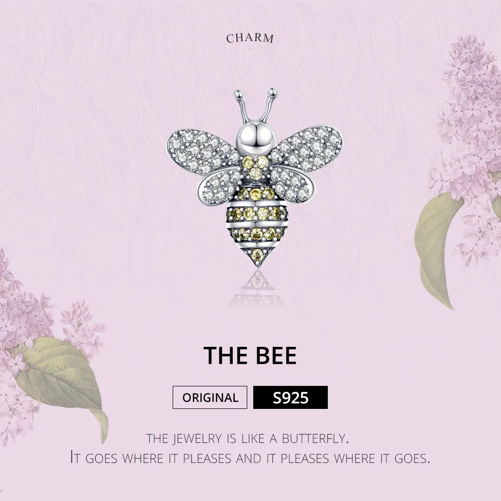 Pandora Style Silver Bee Charm - SCC1194
