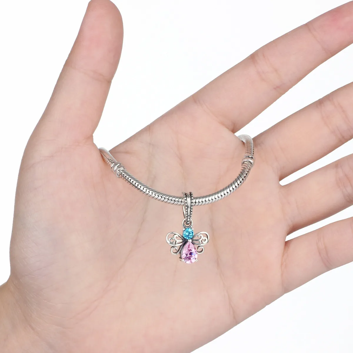 Pandora Style Silver Bee Dangle - SCC046