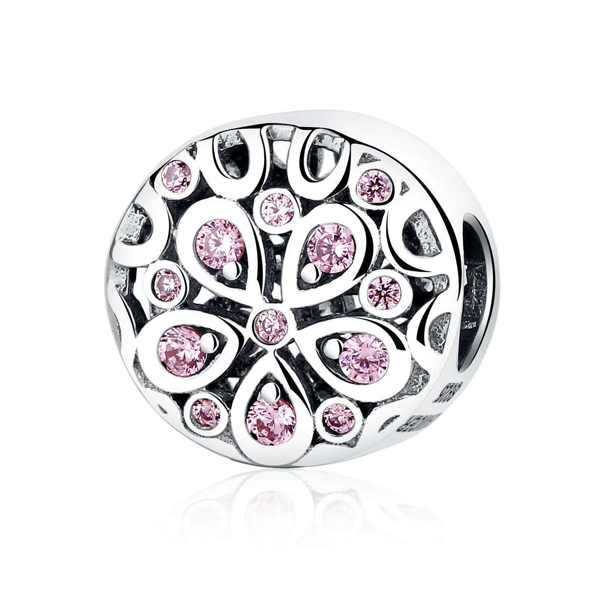pandora style silver blooming charm scc053