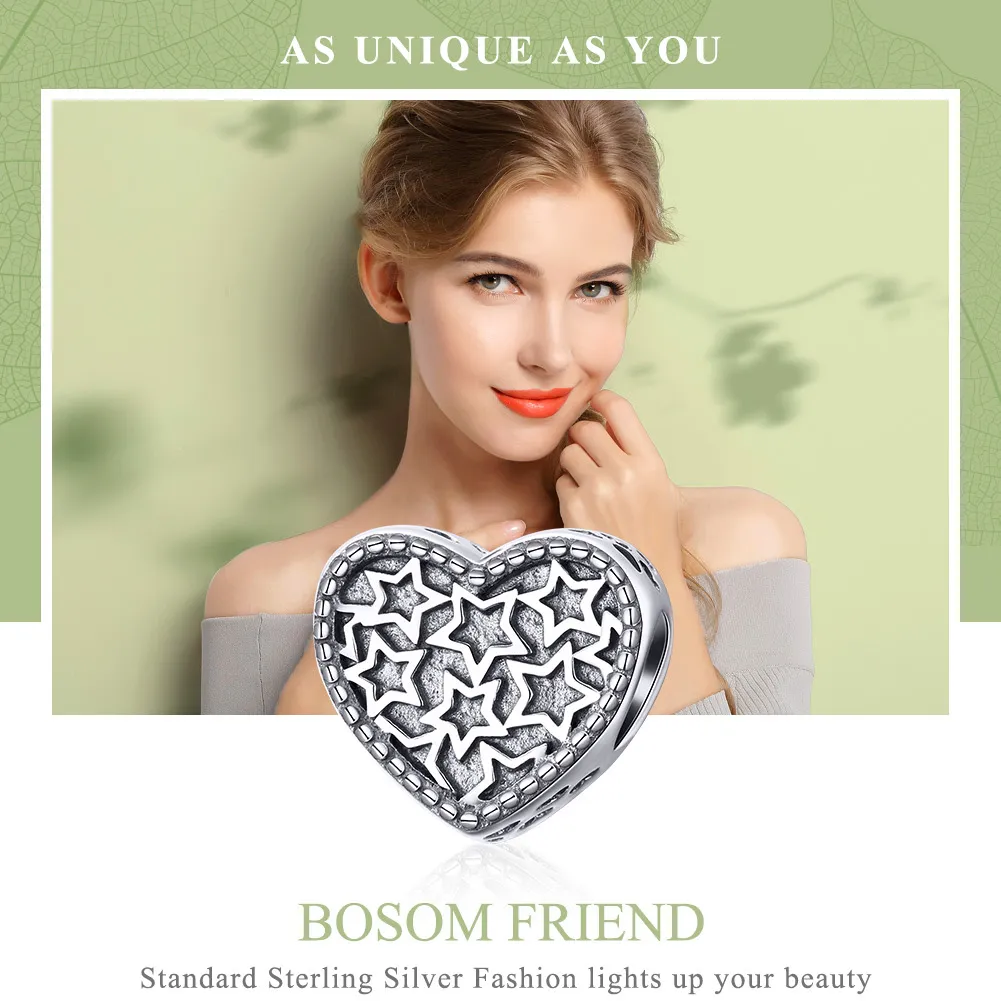 Pandora Style Silver Bosom Friend Charm - SCC1052