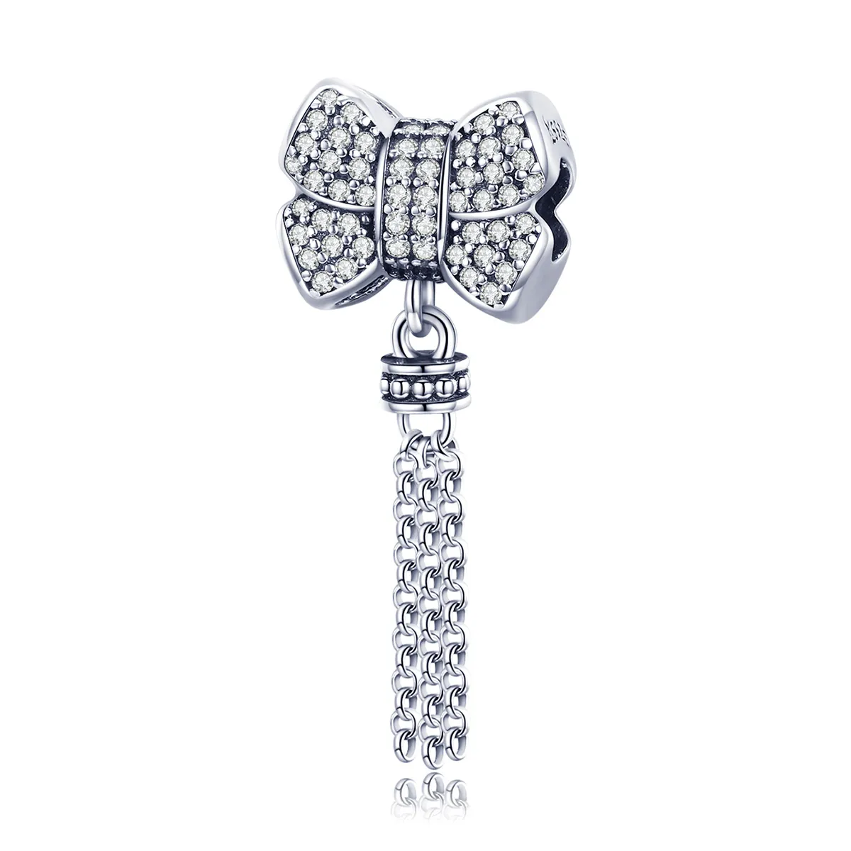 Pandora Style Silver Bowknot Dangle - SCC1016