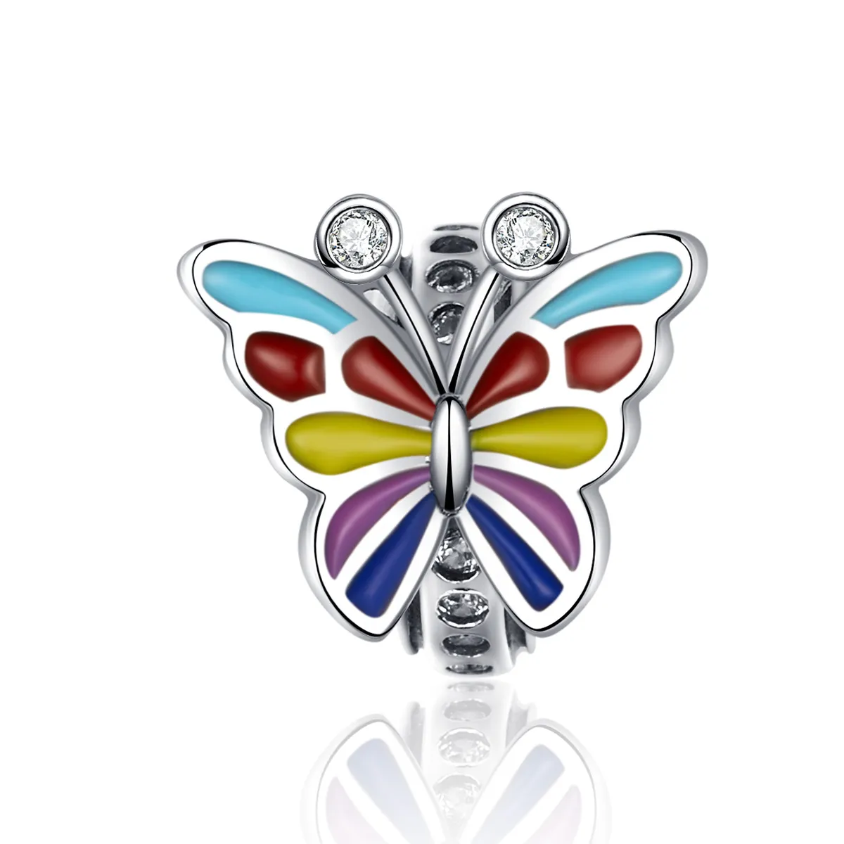 Pandora Style Silver Butterfly Charm - SCC1195