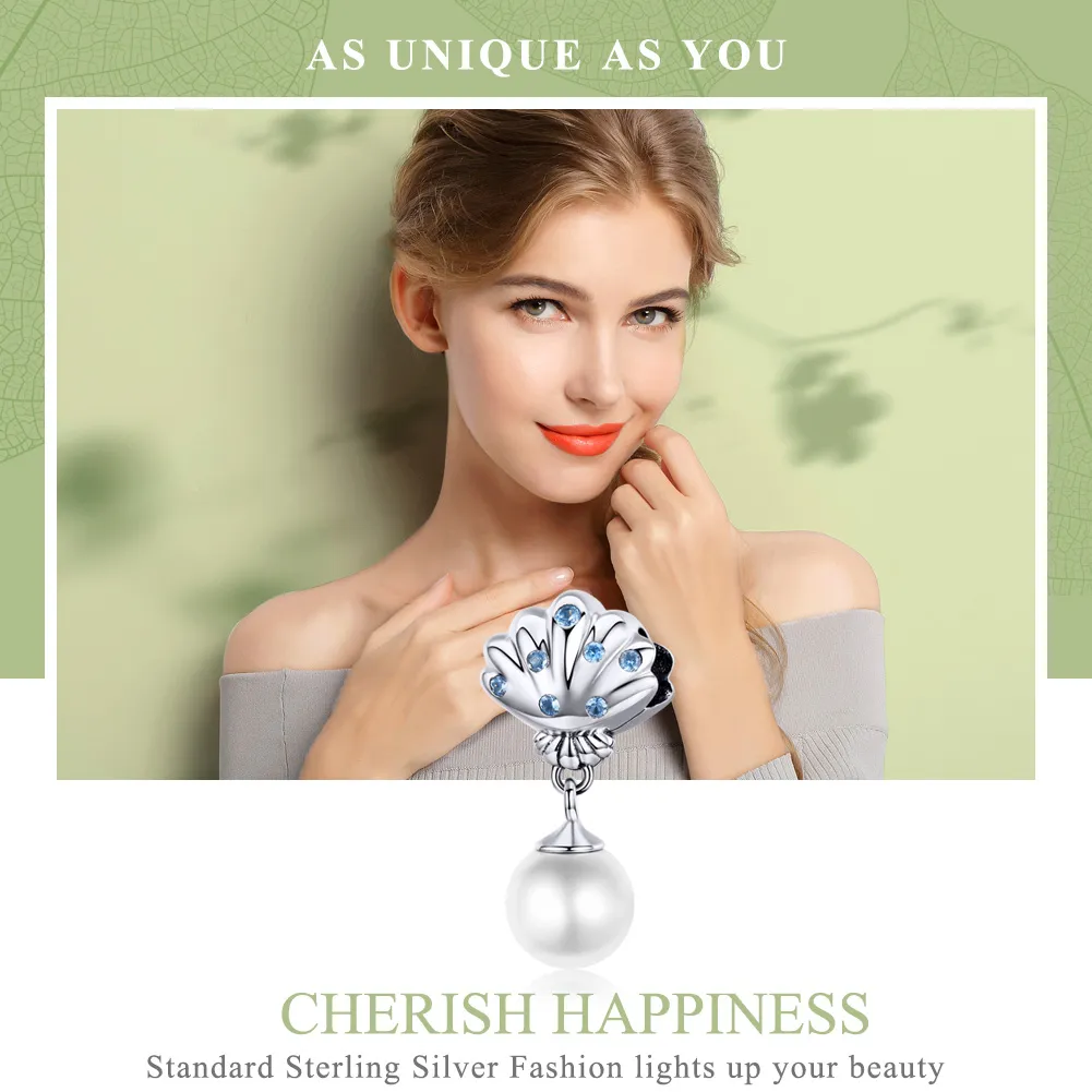 Pandora Style Silver Cherish Happiness Dangle Charm - SCC1155