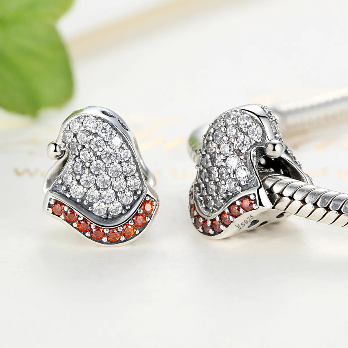 Pandora Style Silver Christmas Hat Charm - SCC071