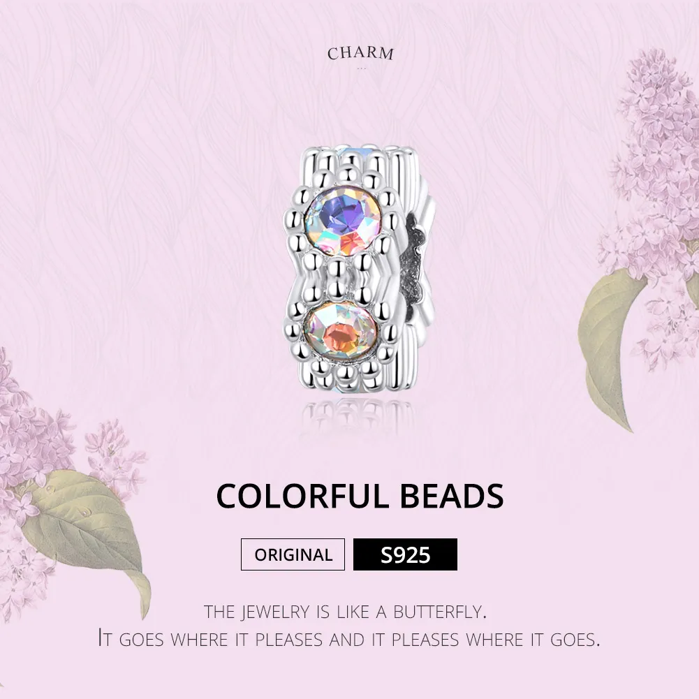 Pandora Style Silver Colorful Beads Spacer - SCC1309
