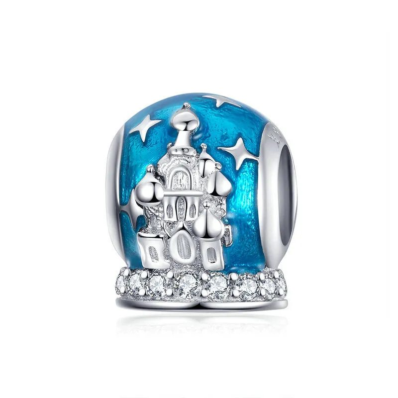 Pandora Style Silver Crystal Castle Charm - SCC1225