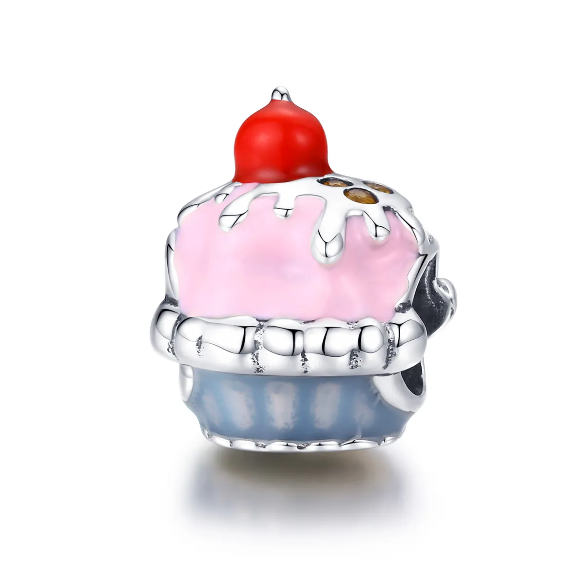 Pandora Style Silver Cup Cake Charm - SCC1084