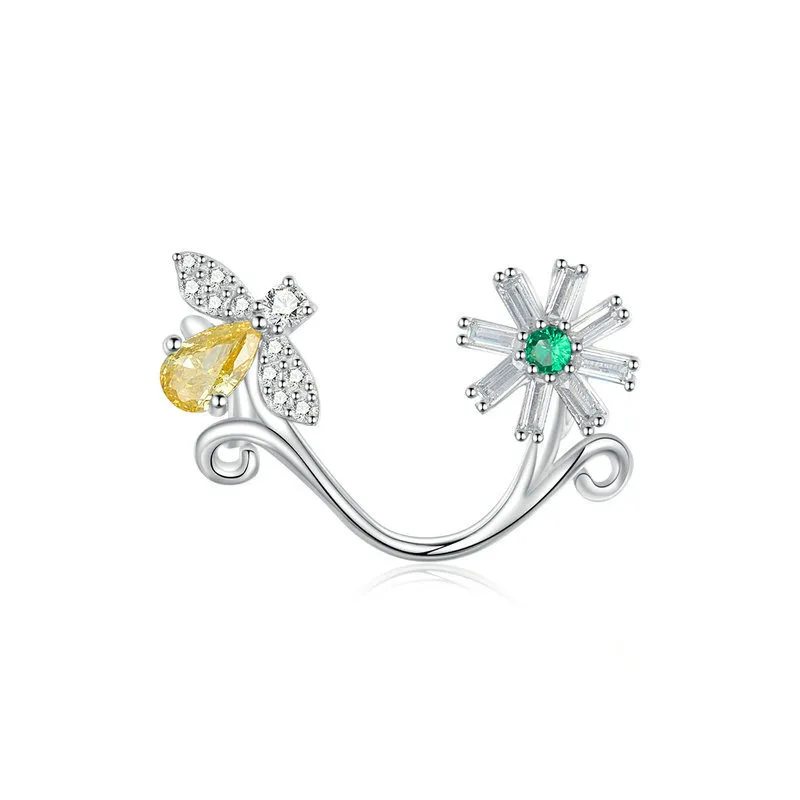 Pandora Style Silver Daisy and Bee Charm - SCC1220