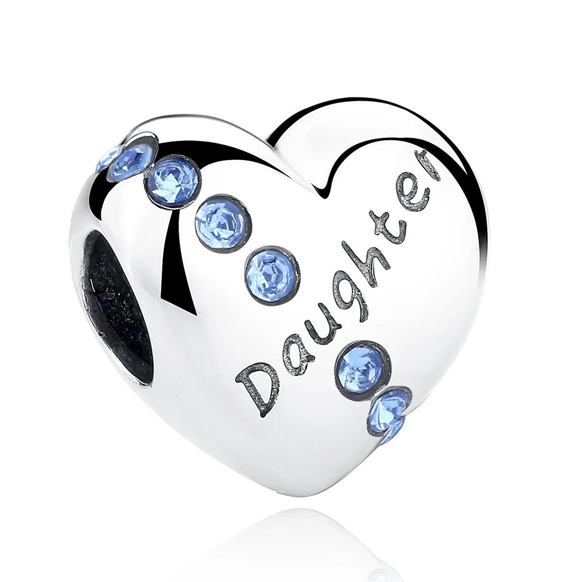 Pandora Style Silver Daughter Heart Charm - SCC007