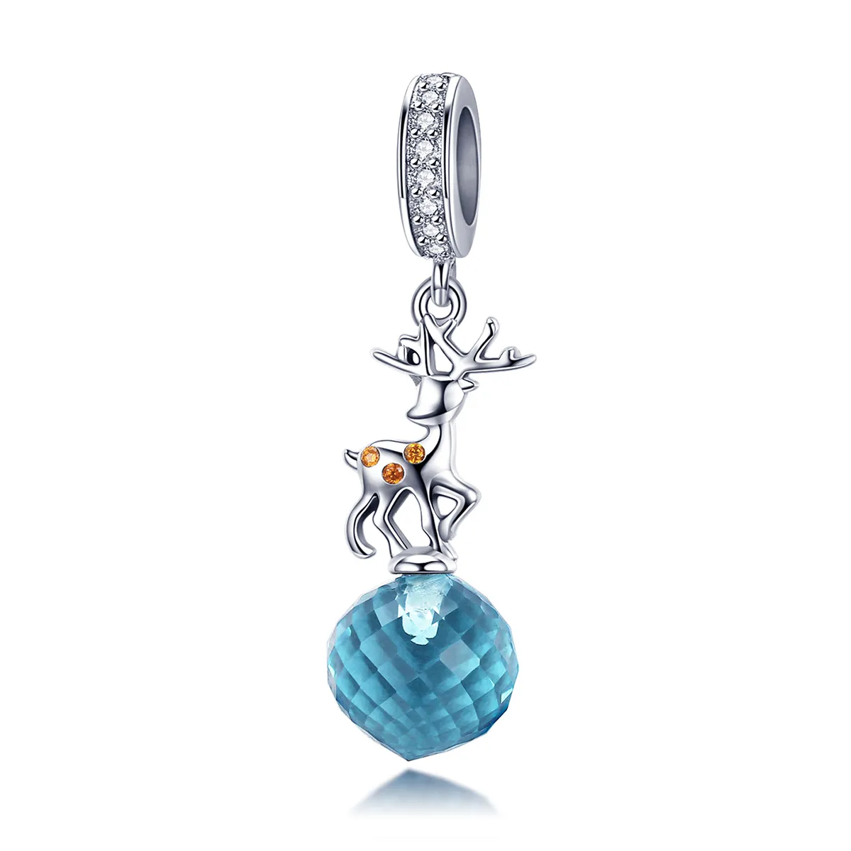 pandora style silver elk dangle scc1010