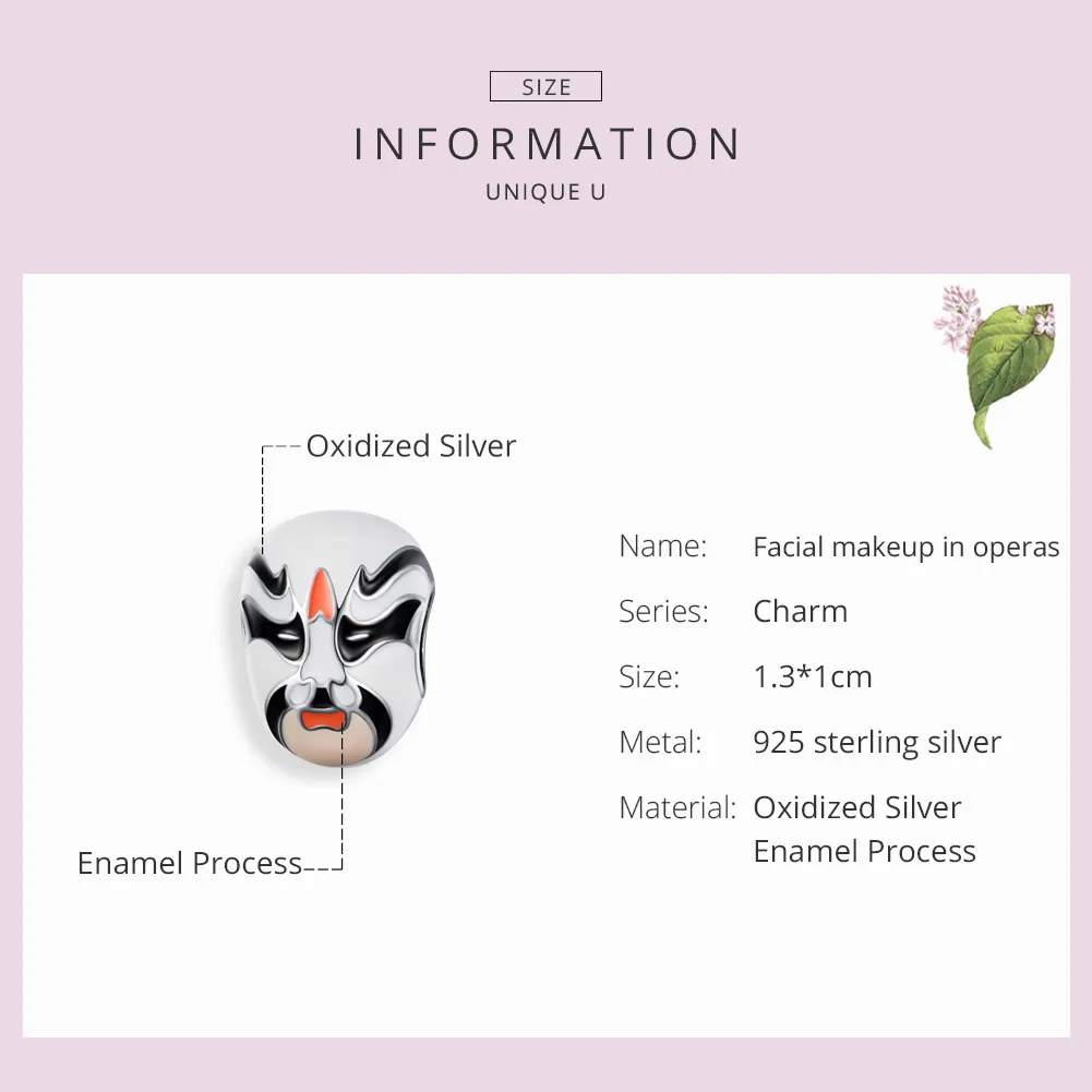 Pandora Style Silver Facial Makeup In Operas Charm - SCC1192