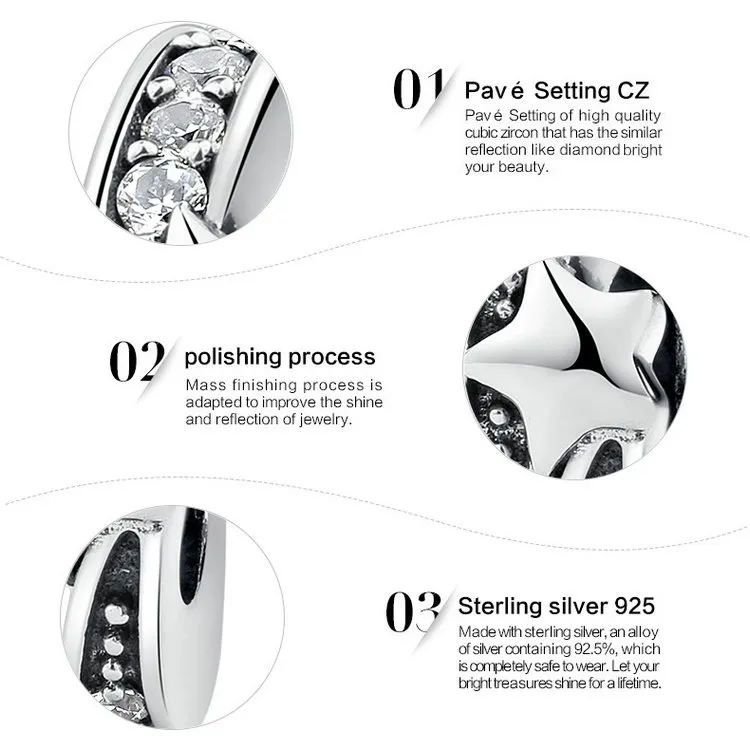 Pandora Style Silver First Encounter Spacer Charm - SCC100