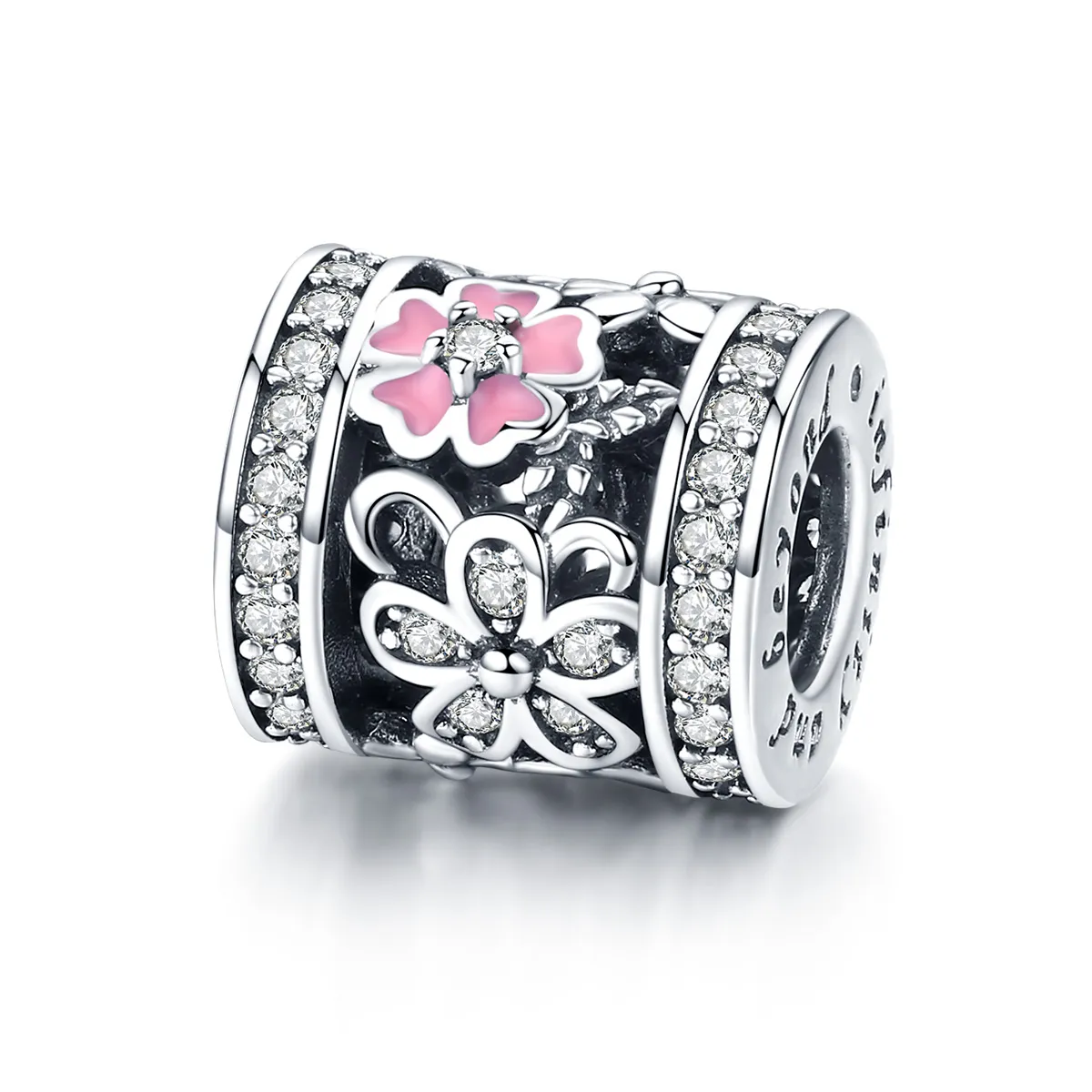 Pandora Style Silver Flower Language Charm - SCC1079