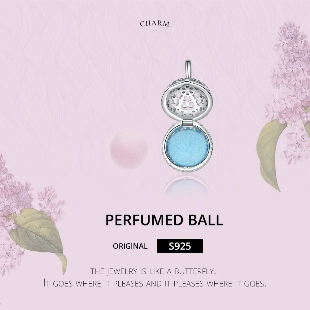 Pandora Style Silver Fragrant Ball Charm - SCC1198
