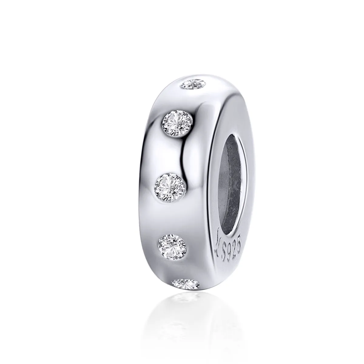 Pandora Style Silver Glittering Spacer - SCC1171