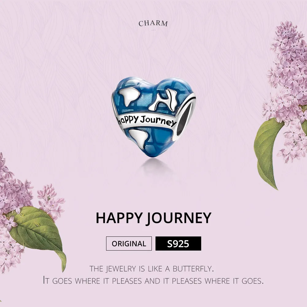 Pandora Style Silver Happy Journey Charm - SCC1176
