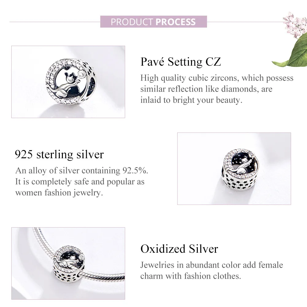 Pandora Style Silver Happy Kitten Charm - SCC1203