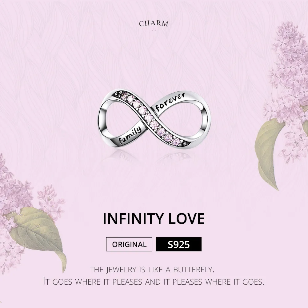 Pandora Style Silver Infinity Charm - SCC1146-Pk