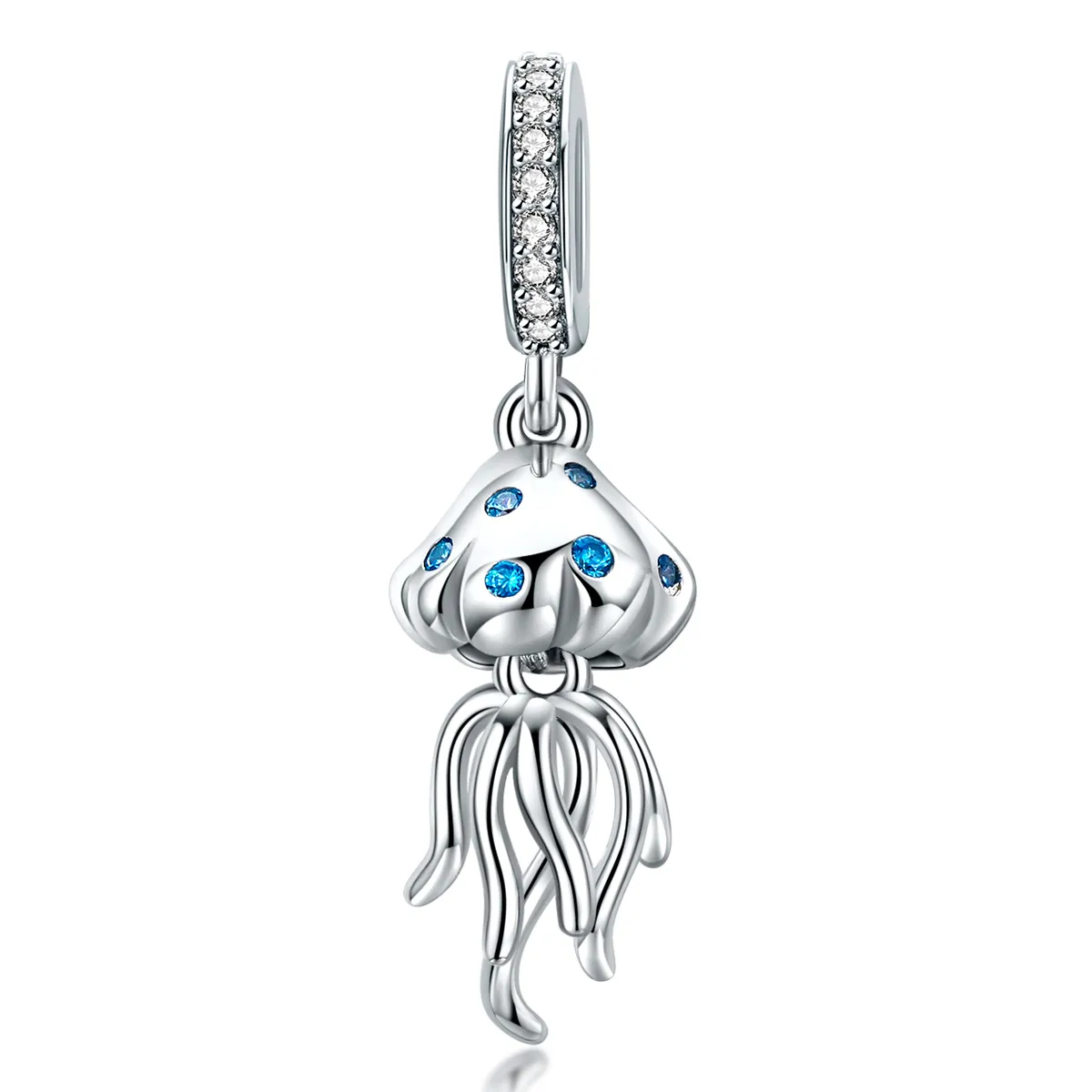Pandora Style Silver Jellyfish Dangle - SCC1297