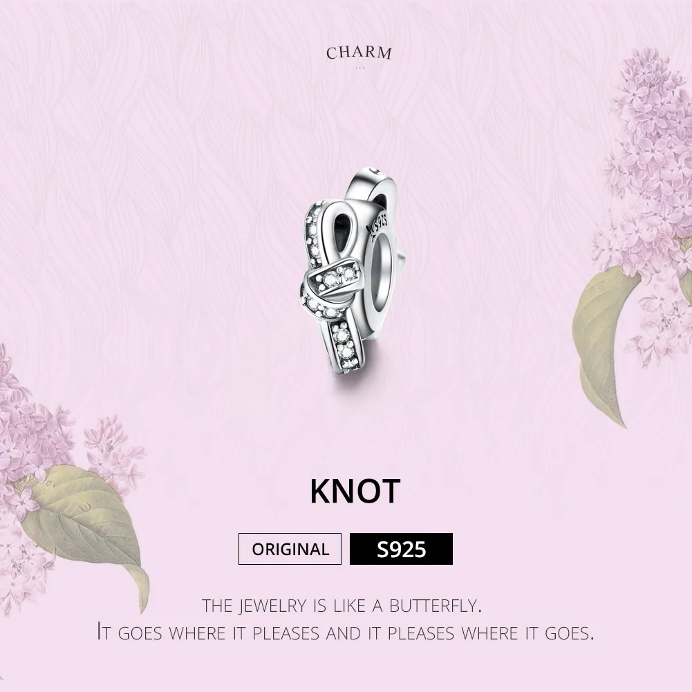 Pandora Style Silver Knot Spacer - SCC1234