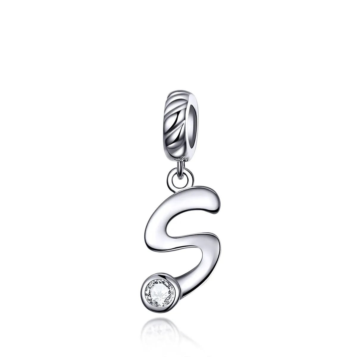 pandora style silver letter s dangle scc1183 s
