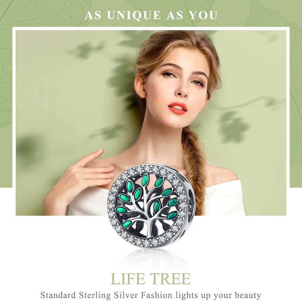 Pandora Style Silver Life Tree Charm - SCC1095