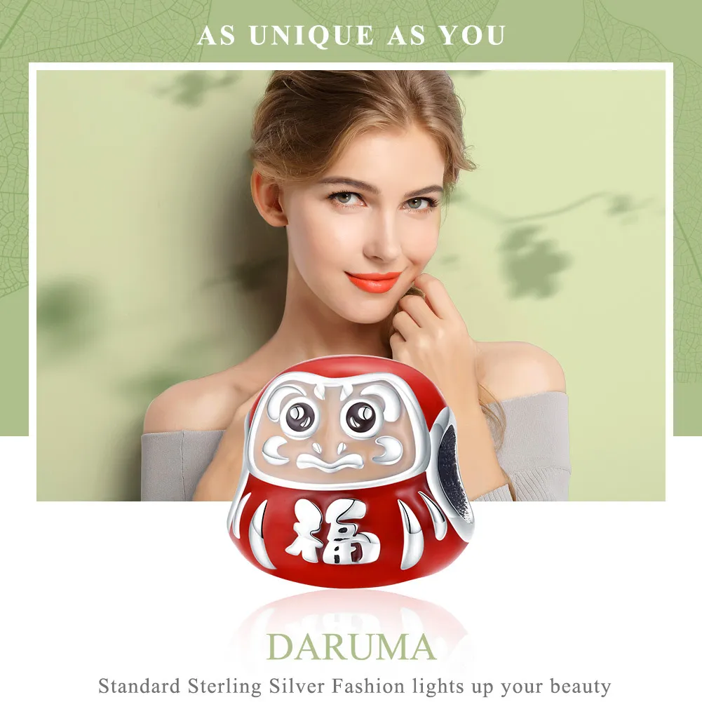 Pandora Style Silver Little Daruma Charm - SCC1087