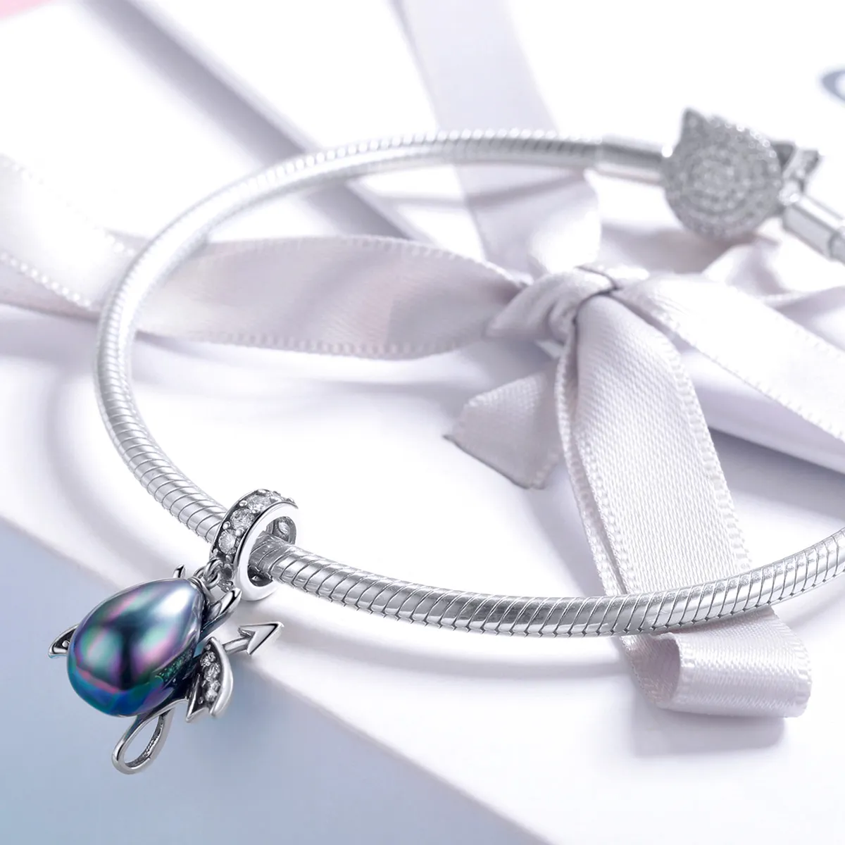 Pandora Style Silver Little Devil's Egg Dangle - SCC1063-K