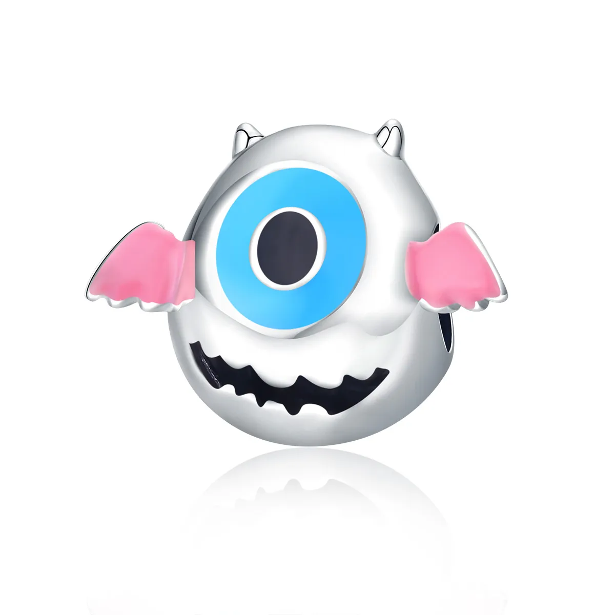 pandora style silver little monster dumb charm scc1088