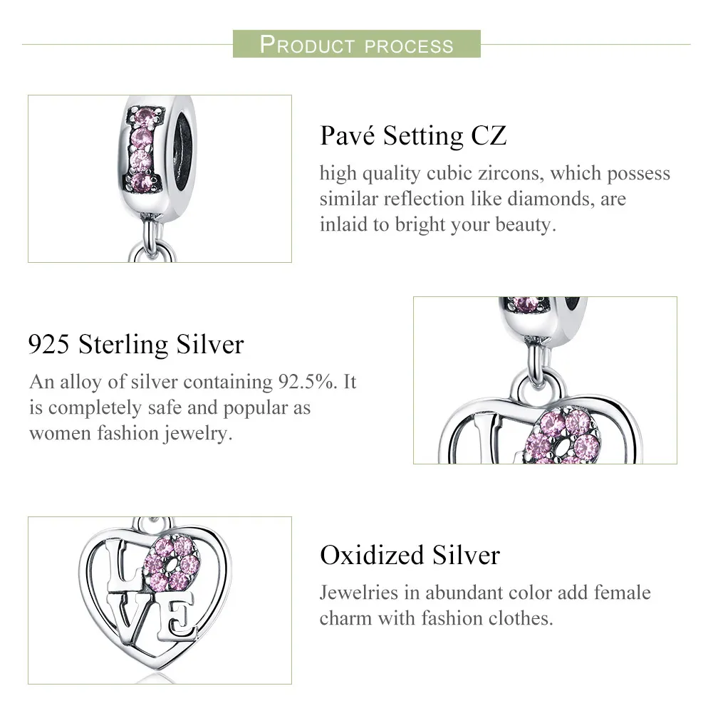 Pandora Style Silver Loved One Dangle - SCC1044