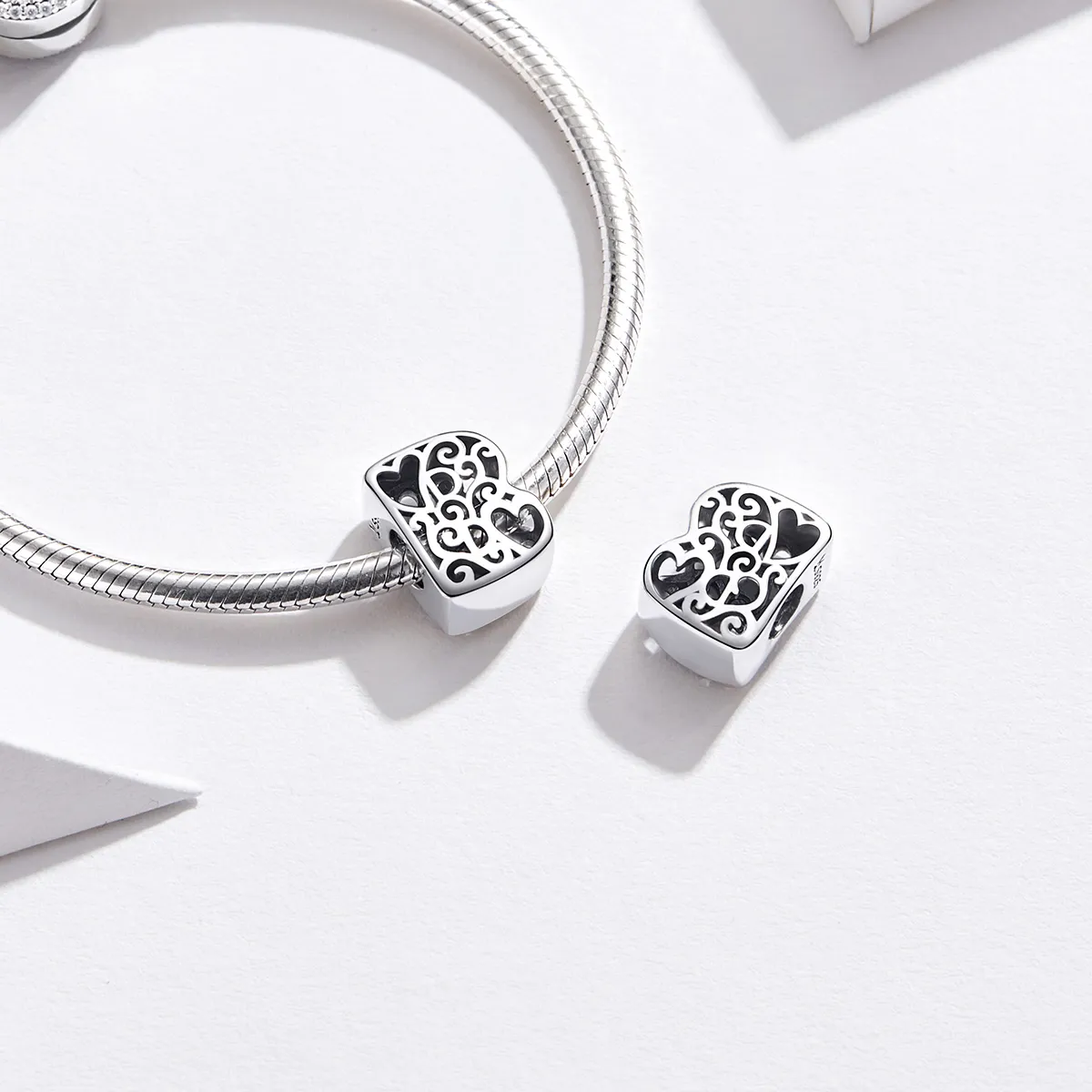 Pandora Style Silver Magic Letter B Charm - SCC1229-B