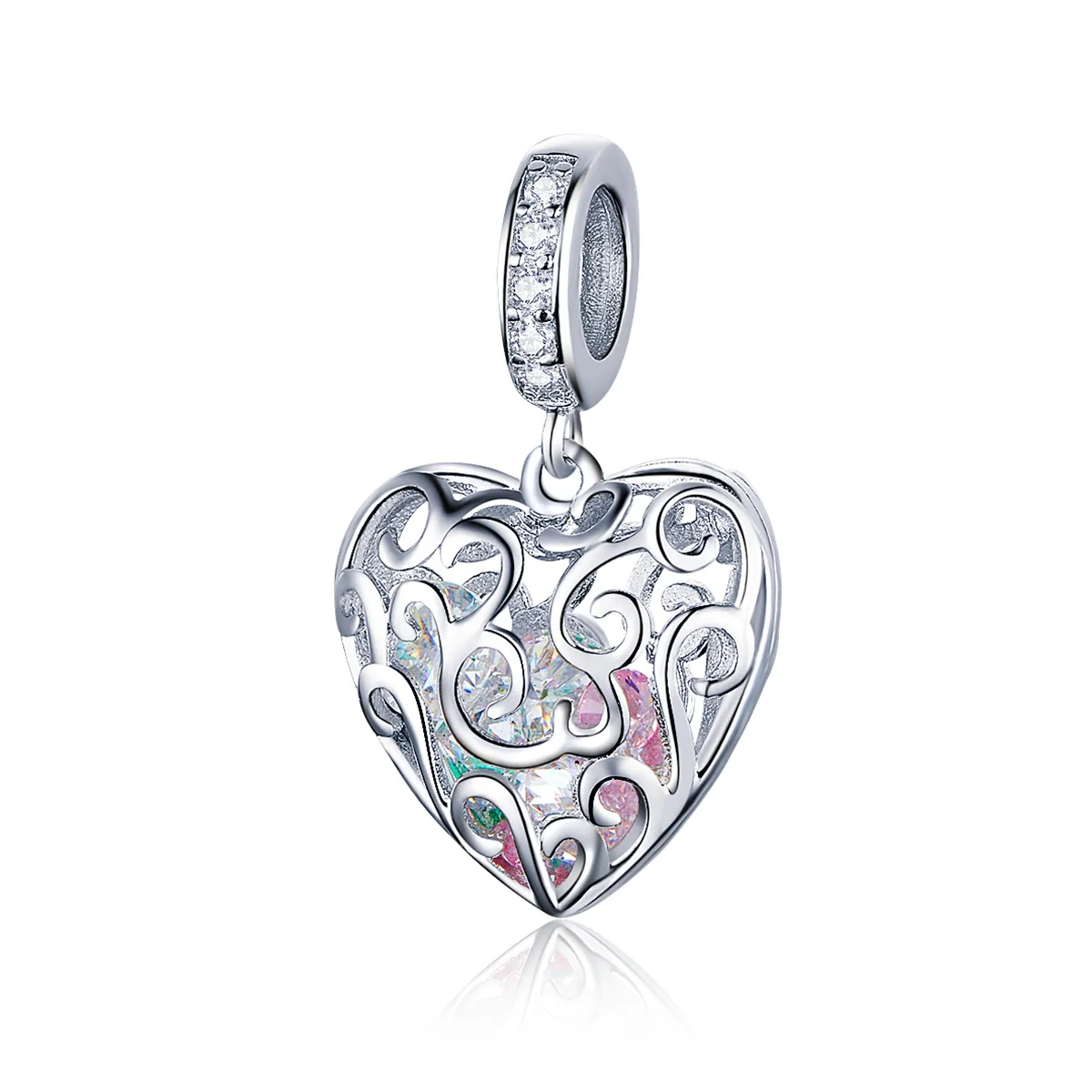 pandora style silver palpitation dangle charm scc1126